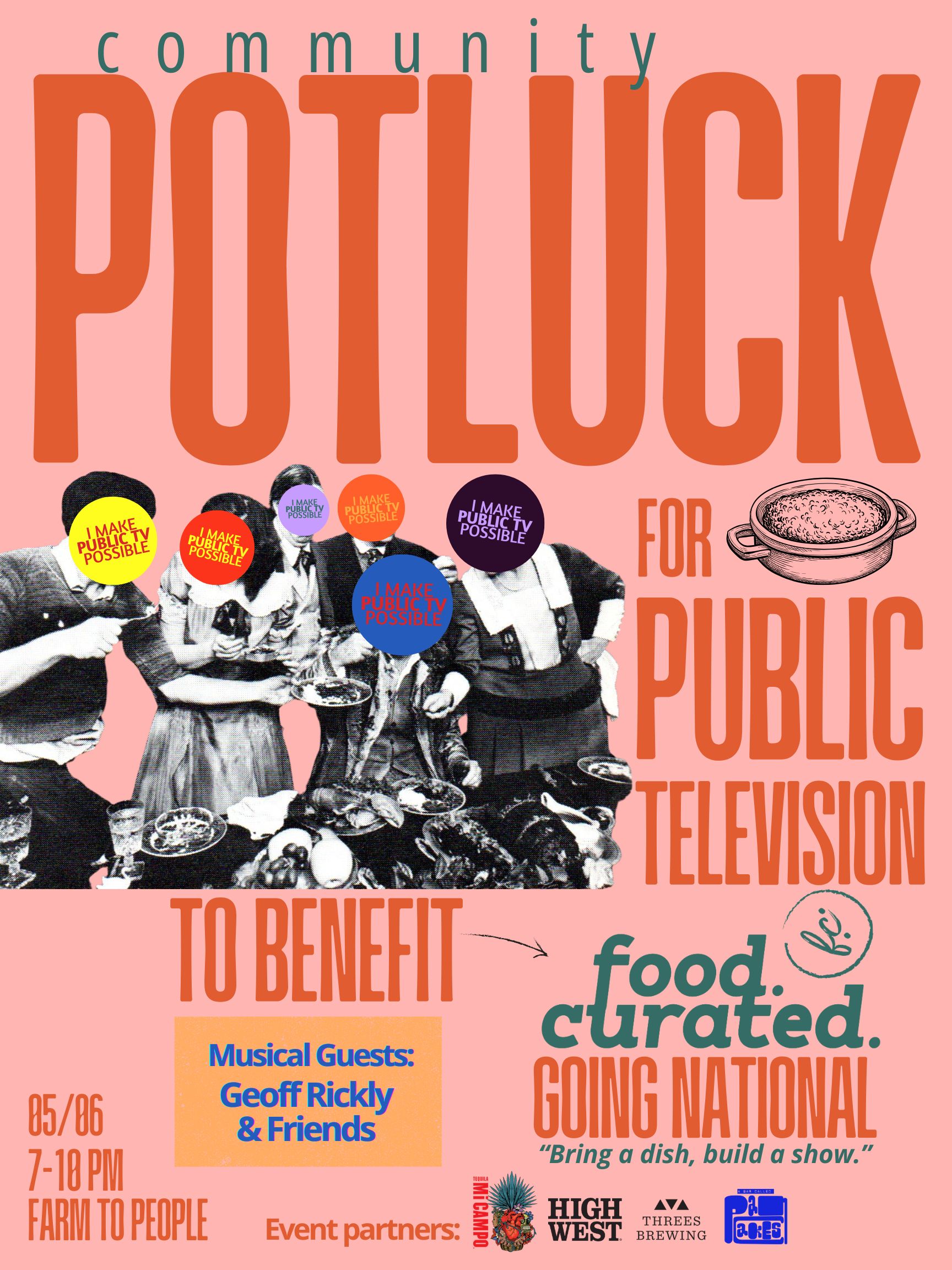 food. curated. community potluck